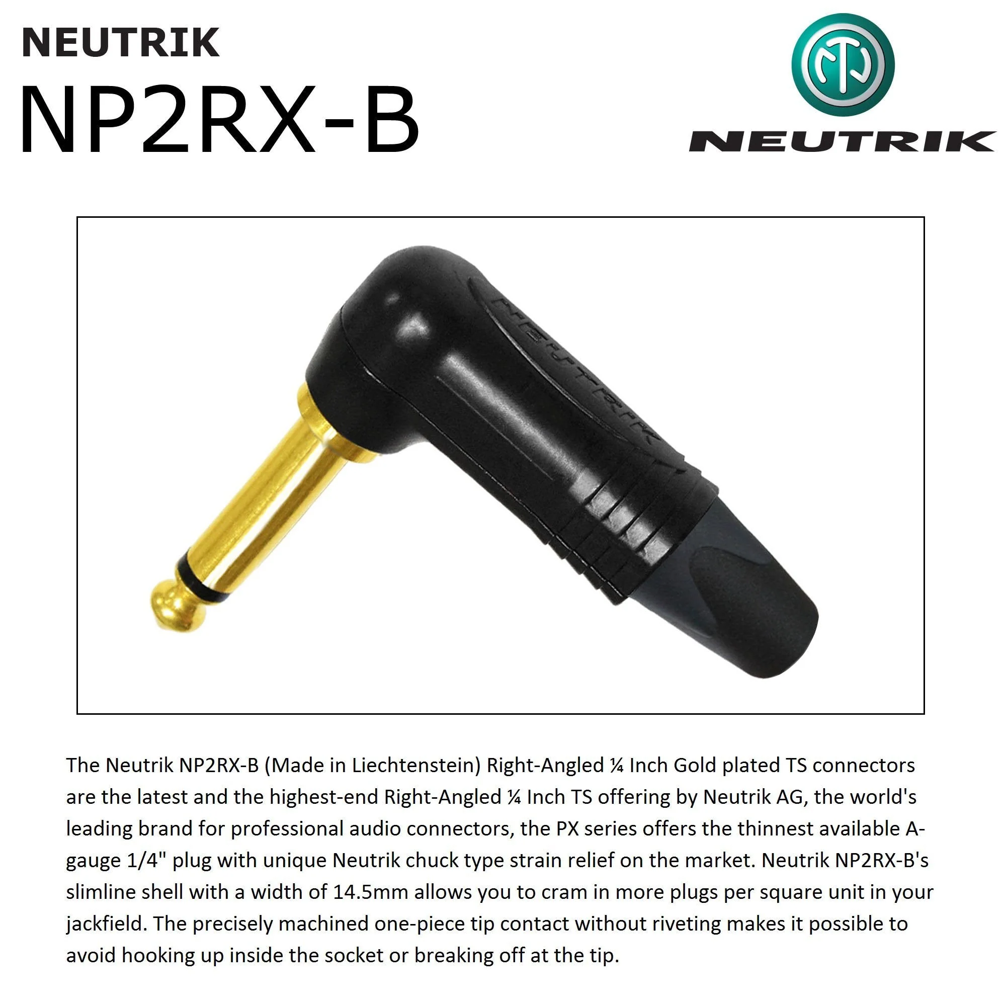 WORLDS BEST CABLES 50 Foot - Gotham GAC-1 Ultra Pro - Premium Low-Cap (21 pf/F) Guitar Bass Instrument Cable – w/Neutrik Gold Straight to Angled ¼ inch (6.35mm) TS Connectors - Custom Made - Image 6