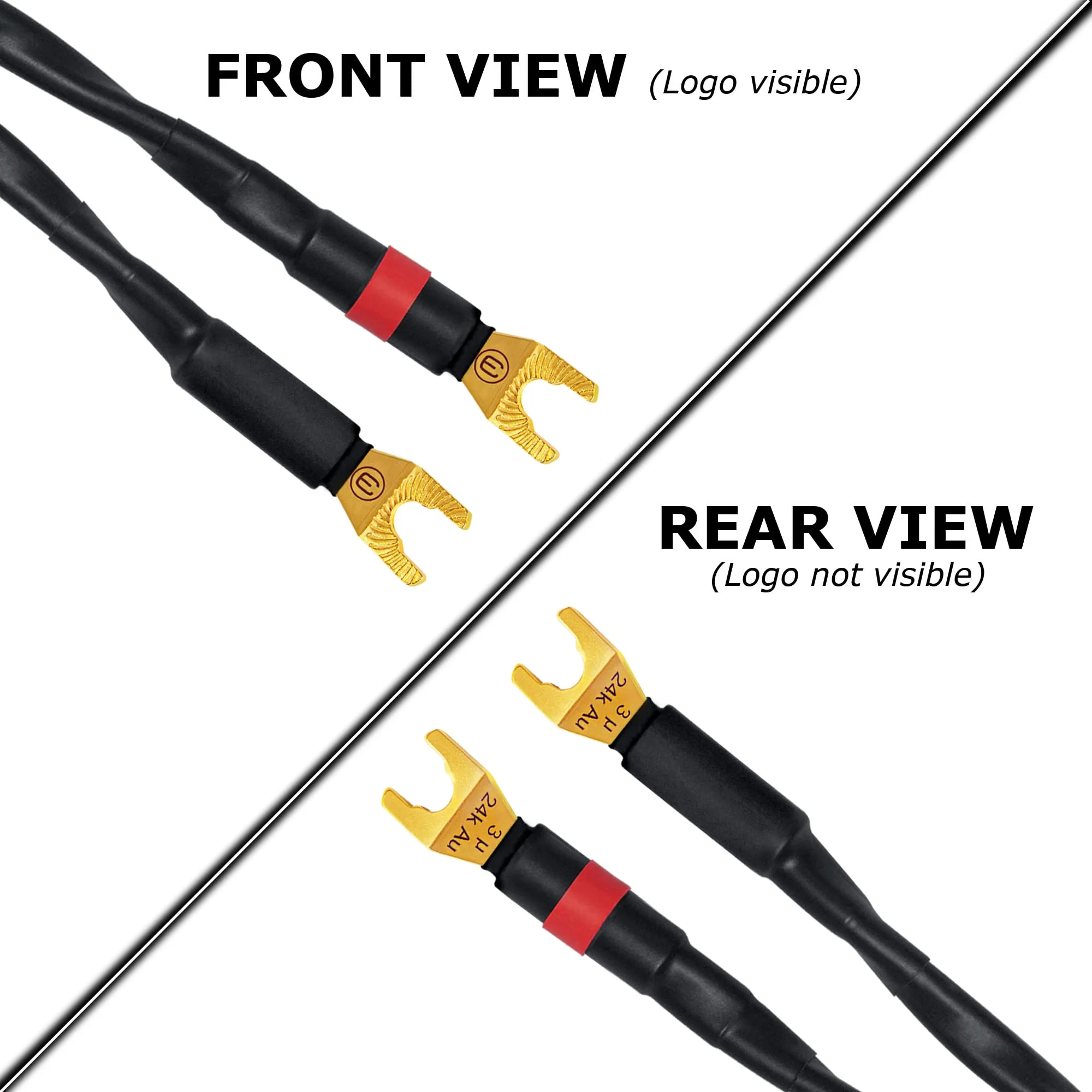 WORLDS BEST CABLES 6 Foot - Canare 4S11 – Audiophile Grade - HiFi Star-Quad Speaker Cable Pair with Eminence Gold Spade Connectors - Image 4