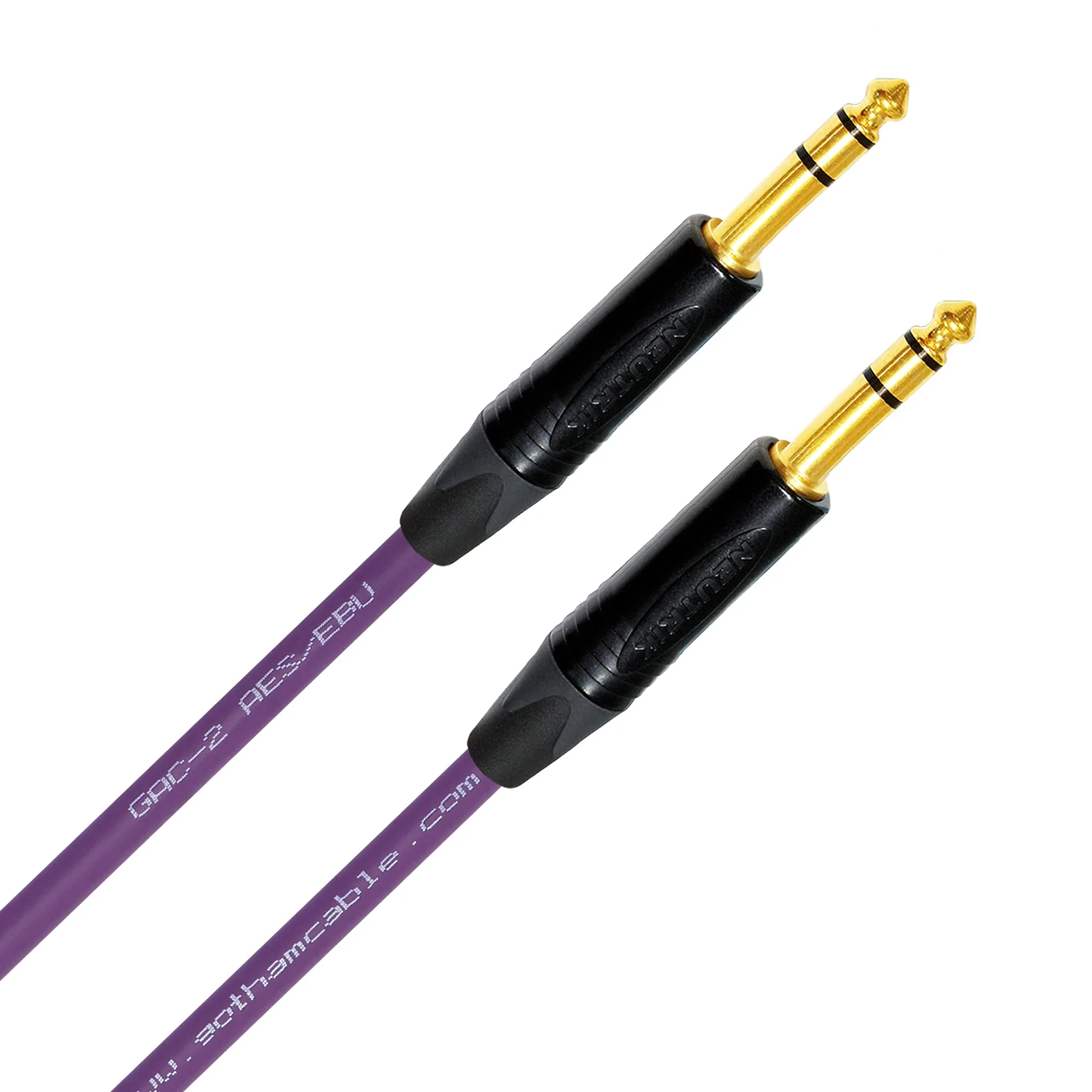 WORLDS BEST CABLES 6 Foot - Gotham GAC-2 AES/EBU (Purple) – Low-Loss, 2xCore 2xShielded Balanced Digital & Analog Audio Cable w/Neutrik NP3X-B ¼ Inch (6.35mm) TRS Plugs - Custom Made - Image 5