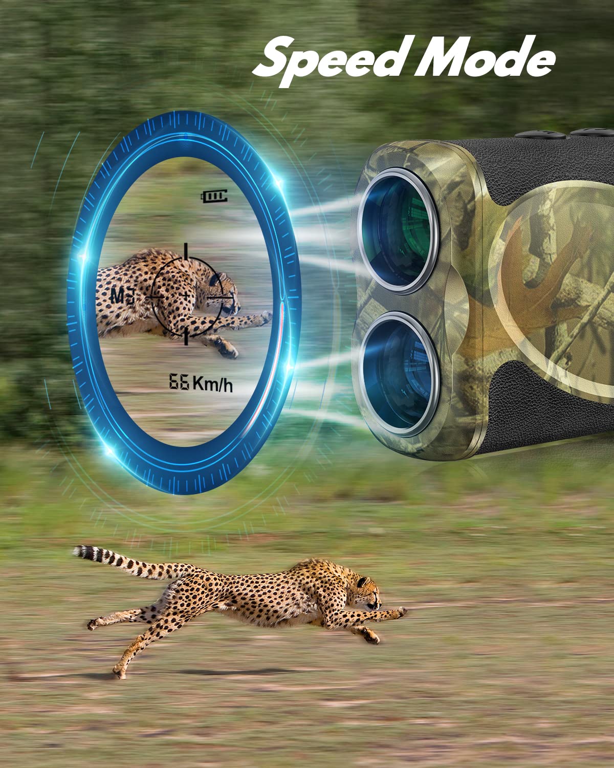 WOSPORTS Hunting Rangefinder, 800 Yards Laser Range Finder with Bow Hunting Mode (Angle, Height, Horizontal Distance) Scanning, Speed Mode for Archery Hunter, Free Battery, Carrying Case Non-Bow Hunting - Image 6