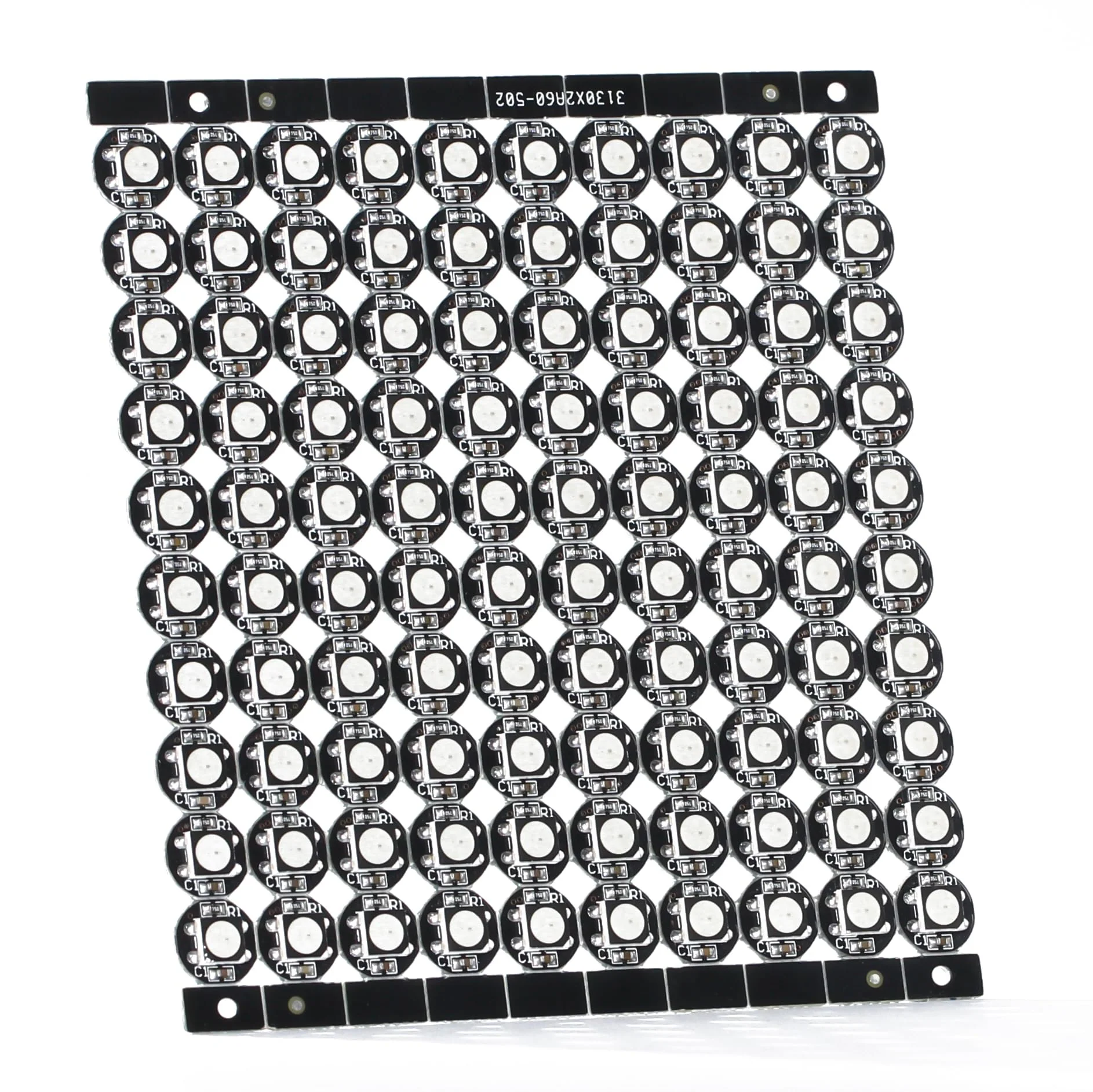 WS2812B RGB IC LED Panel, 10 x 10 100 LEDs Matrix 5050 SMD Individually Addressable LED Panel for Raspberry Pi, Arduino, DIY Projects Black 10 ×10 100Pixels