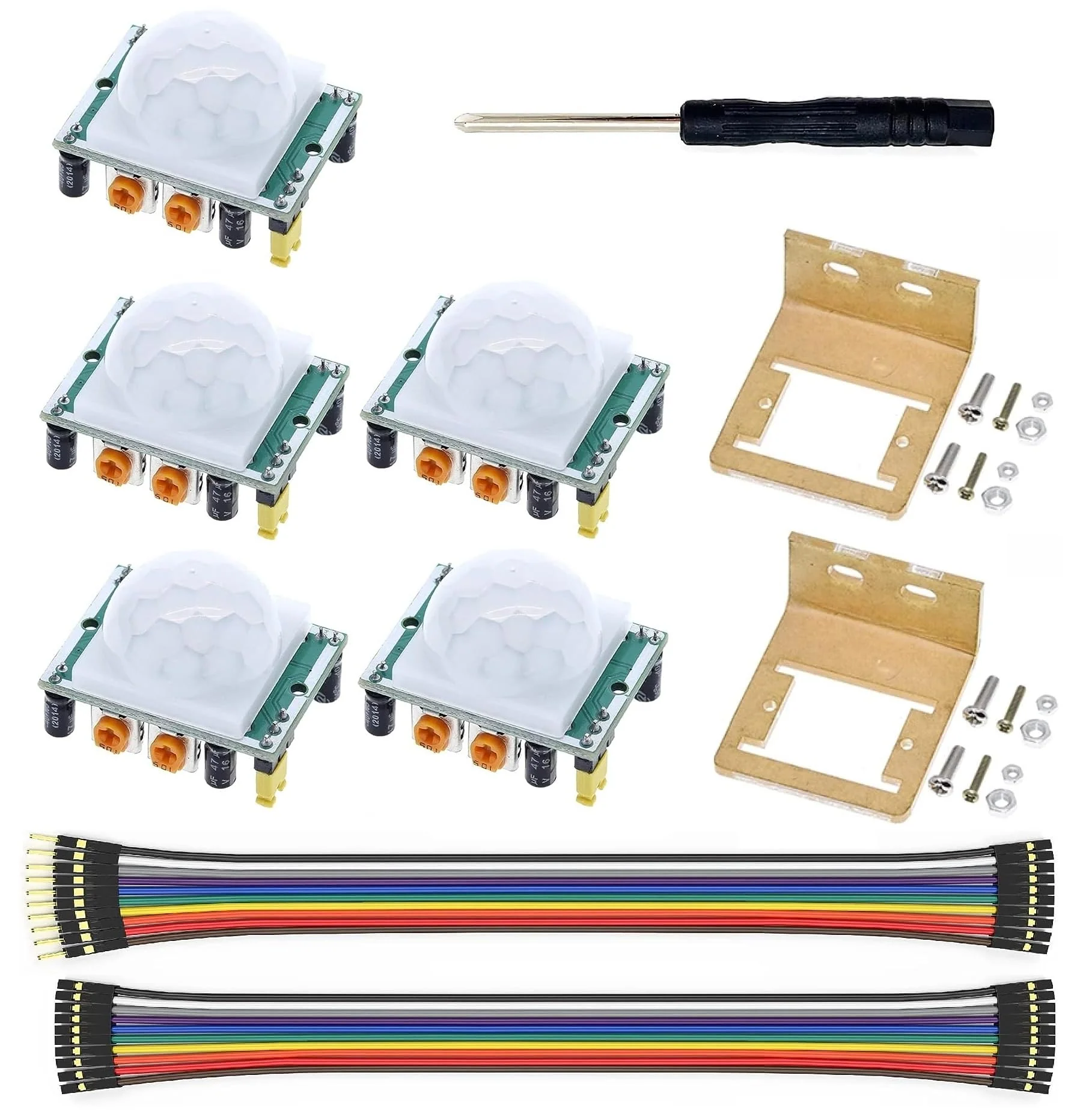 WWZMDiB 5Pcs HC-SR501 PIR Motion Sensor Module + 2Pcs Exclusive housing for Arduino Raspberry Pi Toys, Lamps, Electronic Equipment