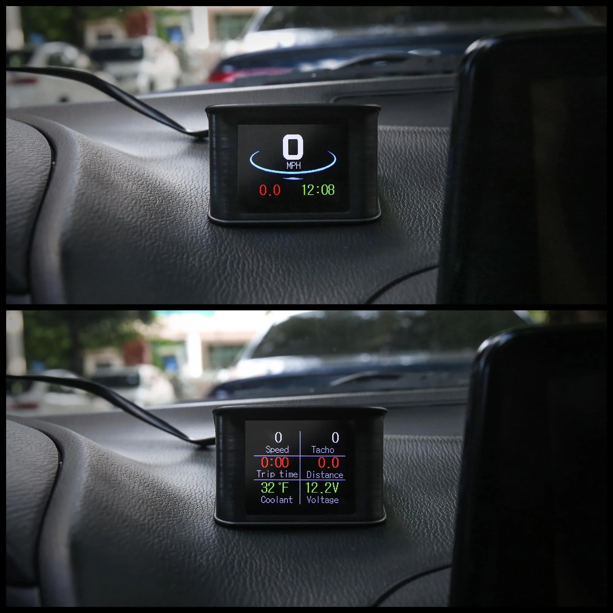 X AUTOHAUX 2.2 Inch Mini HUD Head Up Display Car Dashboard Digital Speedometer Multifunction Data Display Error Alarm TFT LCD Display with OBDII EUOBD - Image 2