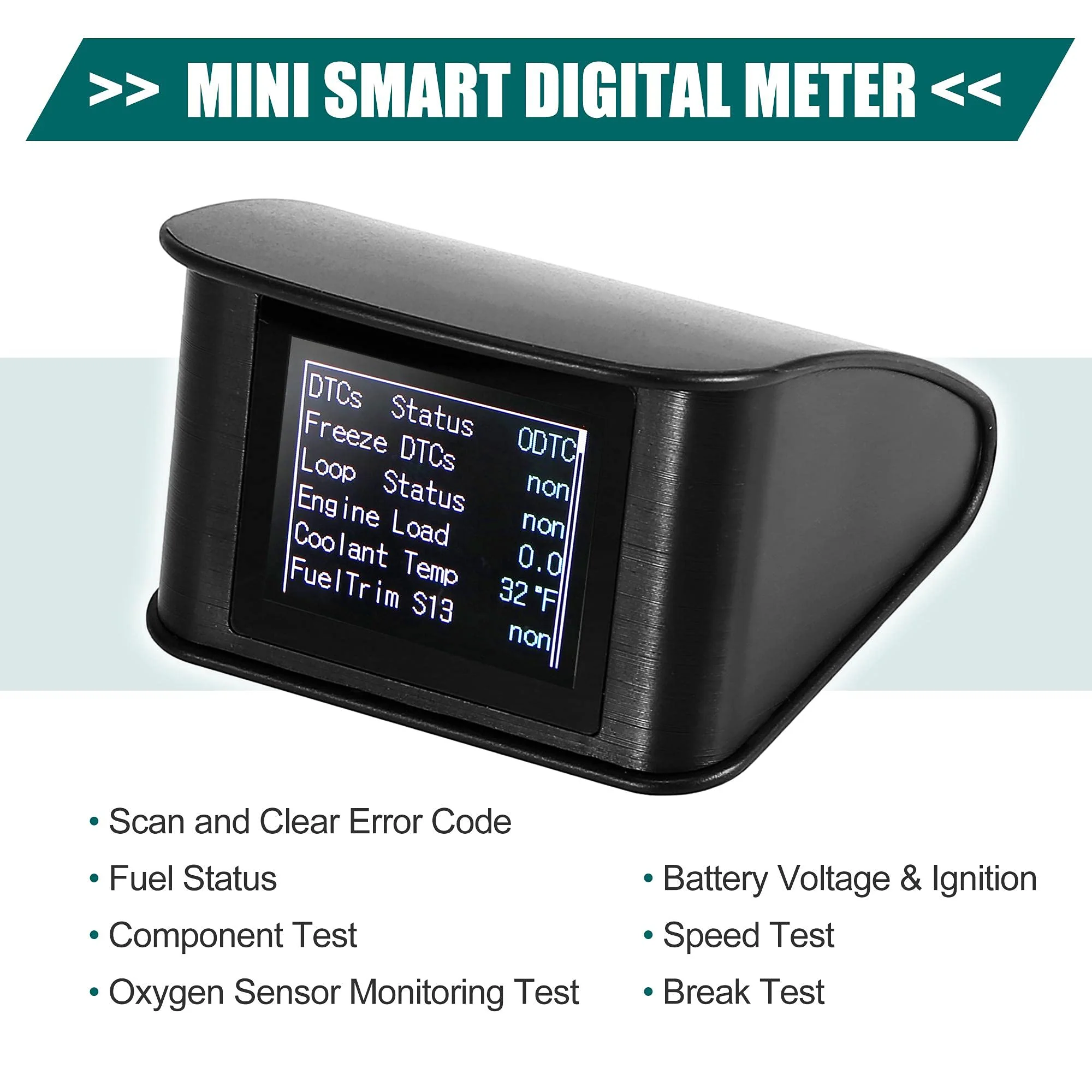 X AUTOHAUX 2.2 Inch Mini HUD Head Up Display Car Dashboard Digital Speedometer Multifunction Data Display Error Alarm TFT LCD Display with OBDII EUOBD - Image 3