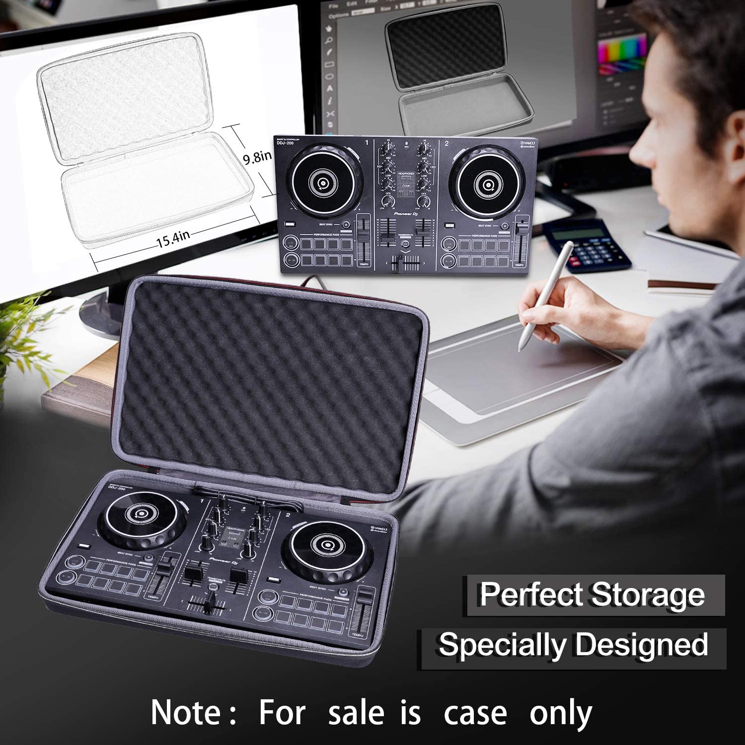 XANAD Hard Case for for Pioneer DJ Controller Case Only fit Pioneer DDJ-200 - Image 5