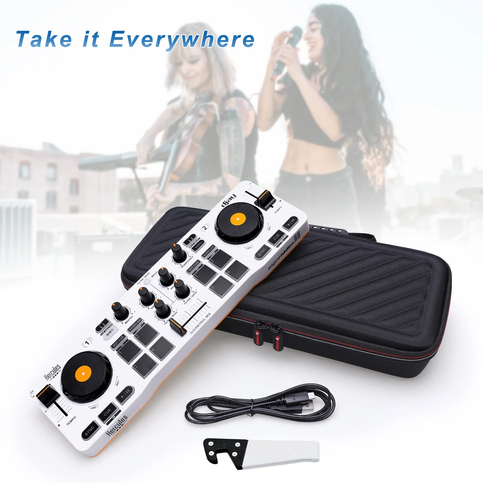 XANAD Hard Case for Hercules DJ Control Mix 2/1 or Hercules DJ DJControl Starlight Pocket USB DJ Controller - Carrying Storage Bag - Image 6