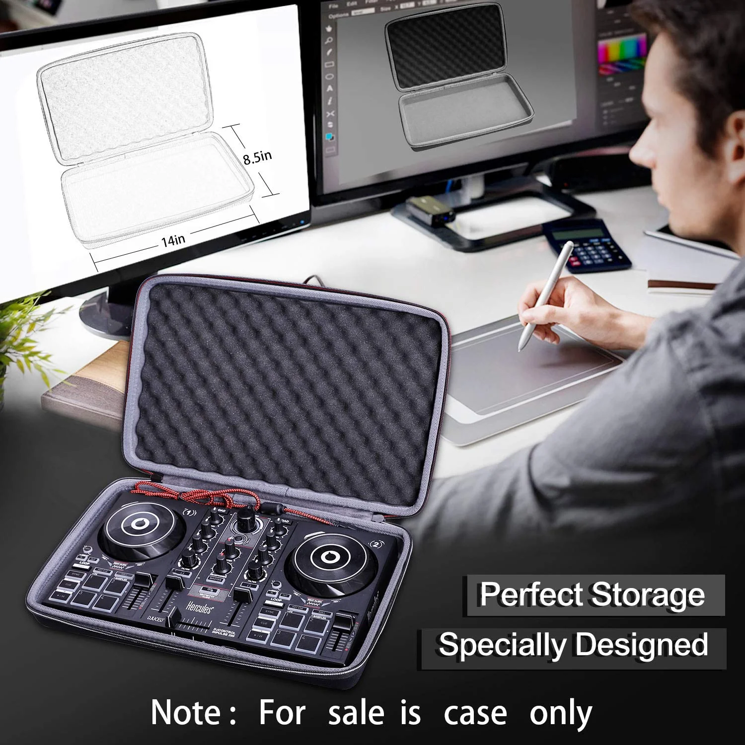XANAD Hard Case for Numark Party Mix II or Numark Party Mix or Hercules DJ Controller Inpulse 200 or Hercules DJControl Mix Ultra DJ Controller Case Only fit Hercules Inpulse 200 DJ Control - Image 7