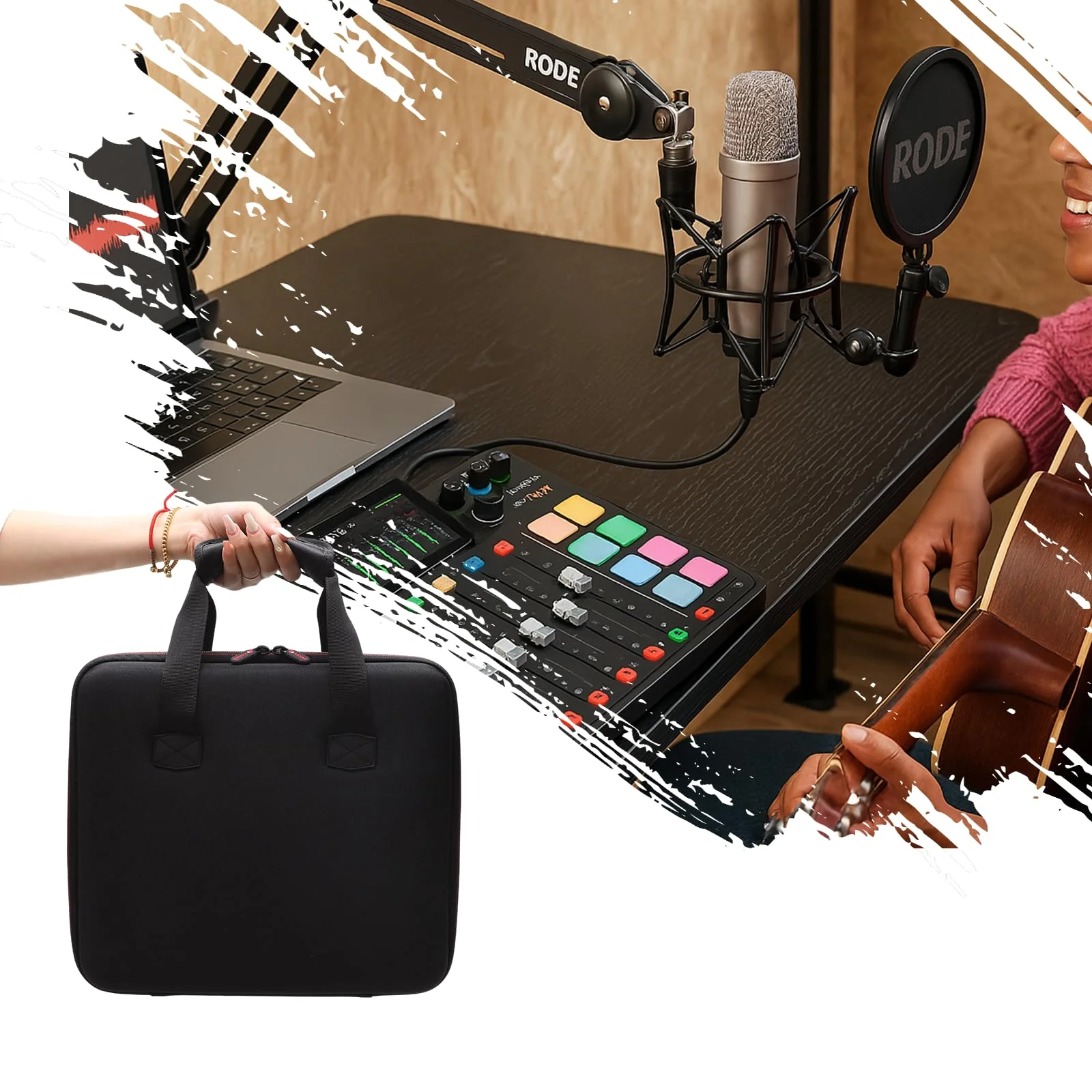 XANAD Hard Case for RØDE RØDECaster Pro II All-in-One Production Solution for Podcasting, Streaming, Music Production and Content Creation - Image 6