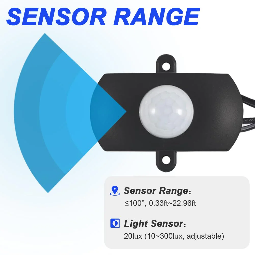 Xiatiaosann DC 12V to 30V 3A Mini PIR Motion Sensor Switch, Infrared Activated LED Switch Controller, LED Motion Sensor Switch with DC Terminal Connection, Screwdriver (2pcs) - Image 4