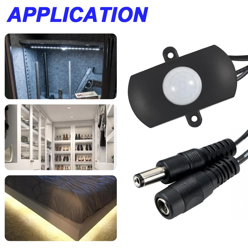 Xiatiaosann DC 12V to 30V 3A Mini PIR Motion Sensor Switch, Infrared Activated LED Switch Controller, LED Motion Sensor Switch with DC Terminal Connection, Screwdriver (2pcs) - Image 7