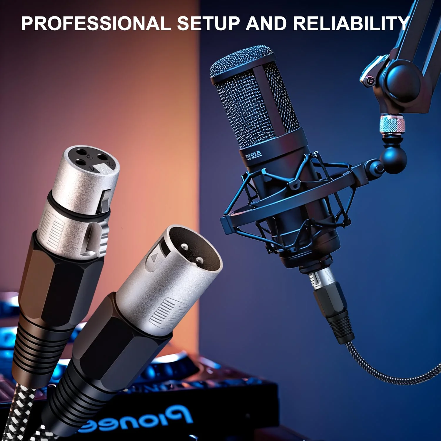 XLR Cable 50 FT, Microphone Cable 3 Pin Nylong Braided Balanced XLR Male to Female Heavy Duty Mic Patch Cords (Pure Copper Conductors) 50FT 1 - Image 6