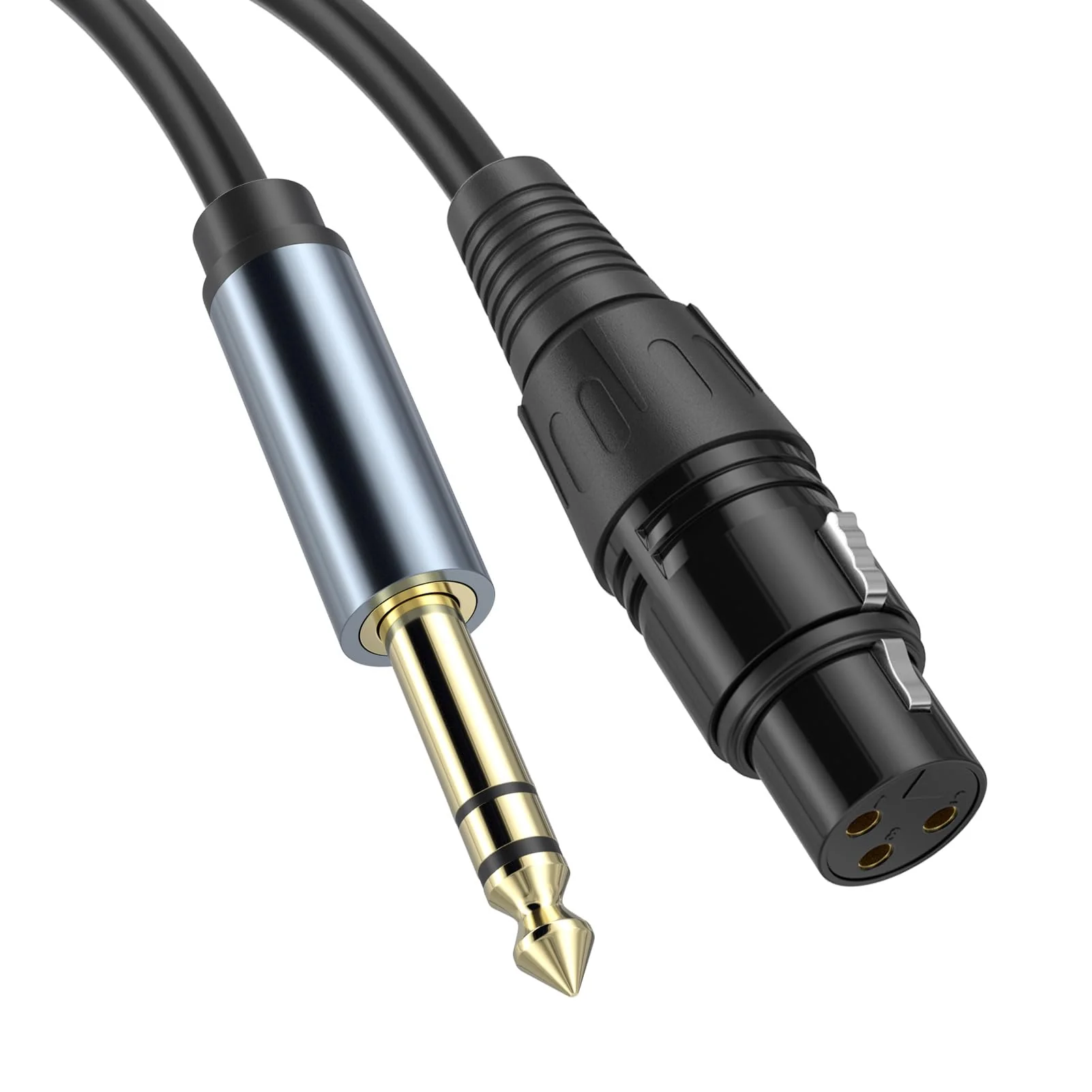 XLR to 6.35mm (1/4 Inch) TRS Cable Female to Male (1/4 to XLR Cable, XLR to 1/4 Cable, XLR to TRS Cable) (2, 3Feet) 2