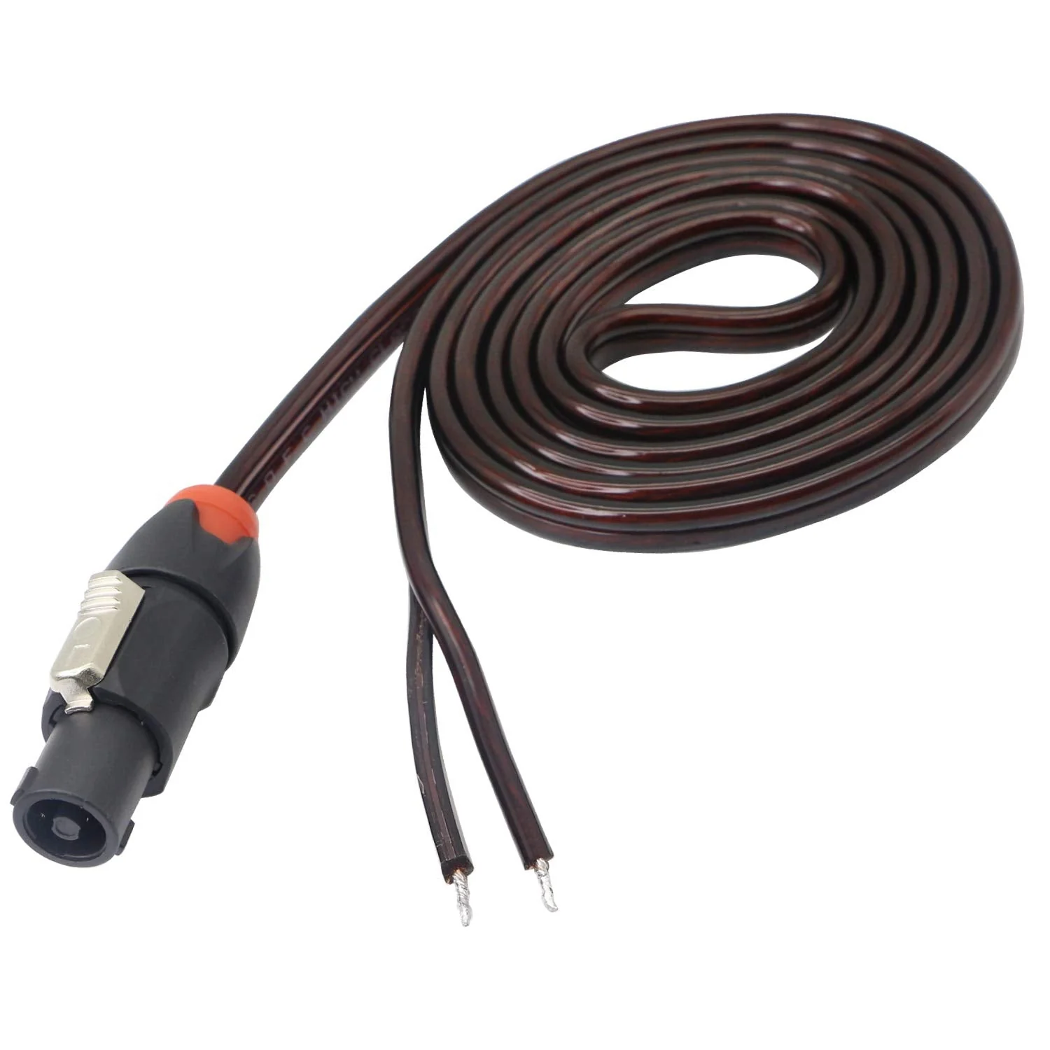XMSJSIY Speakon Speaker Cable Bare Wire Open End Cable, Speakon to Speaker Wire Audio Cord Amplifier Connection Cord for DJ/PA with Twist Lock (Male) Male