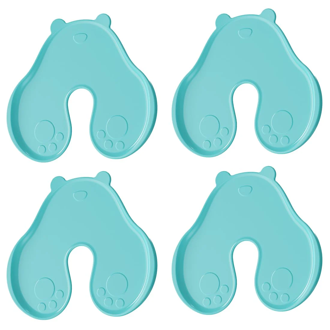 XPEX Pack of 4 Shot Blockers for Injections for Children, 5 x 7 cm Shot Helper Wound Blocker, Reusable Plastic Shot Pain Reducer, Shooting Aid Blocks Minimise Wounds (Green)