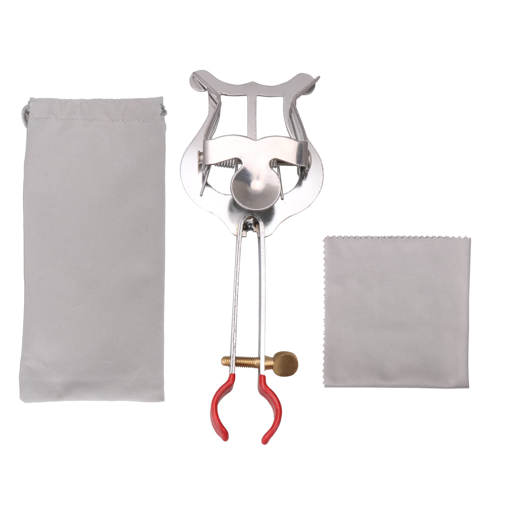 Xstyle Small Marching Lyre Clamp-On, Silver Metal Plating Marching Music Clip, Lyre for Saxophone