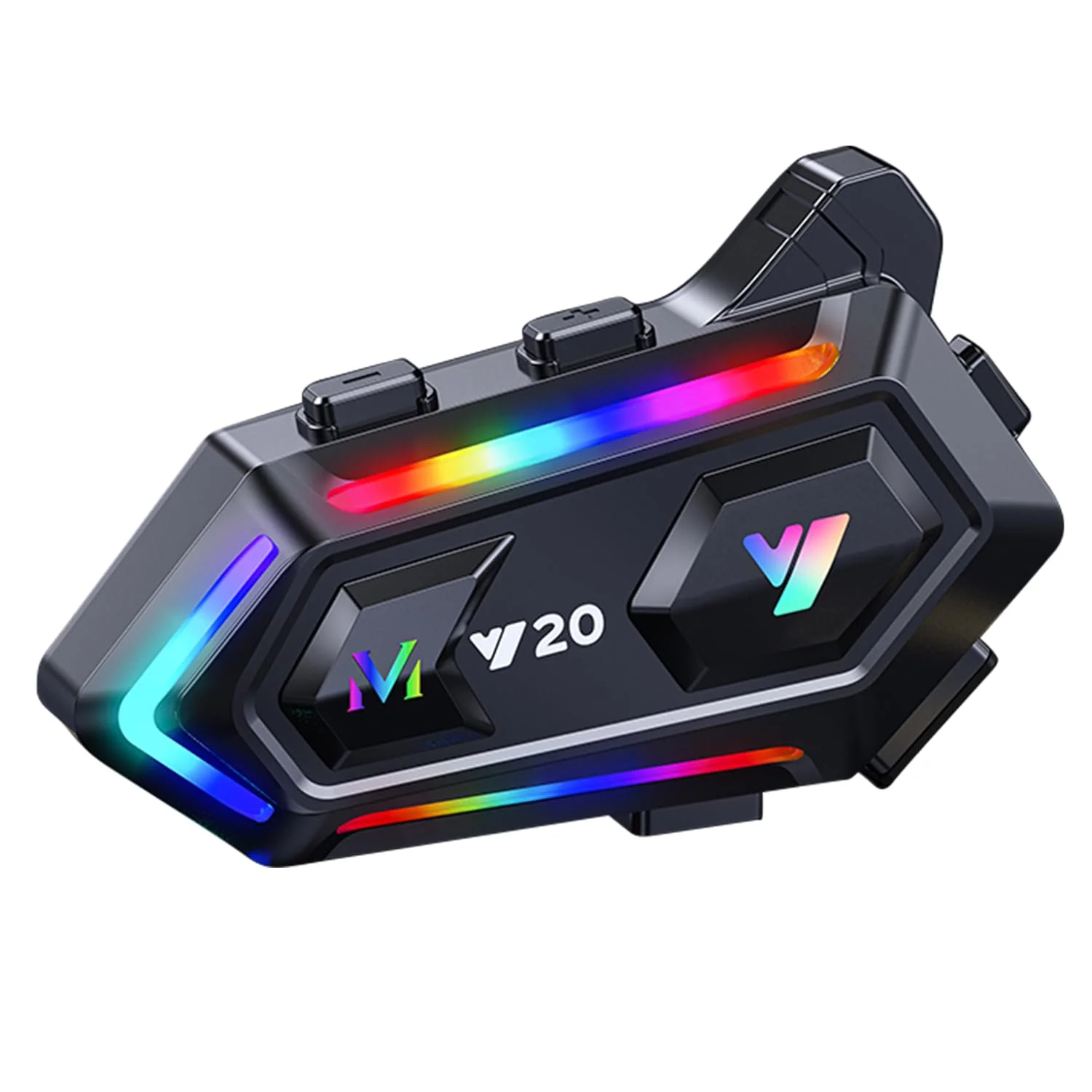 Y20 Motorcycle Helmet Bluetooth Headset with HIFI Sound,Noise Reduction,1000mAh Battery,Helmet Bluetooth Headset Speakers with RGB,IPX6 Waterproof,Hand Free,Easy Set Up