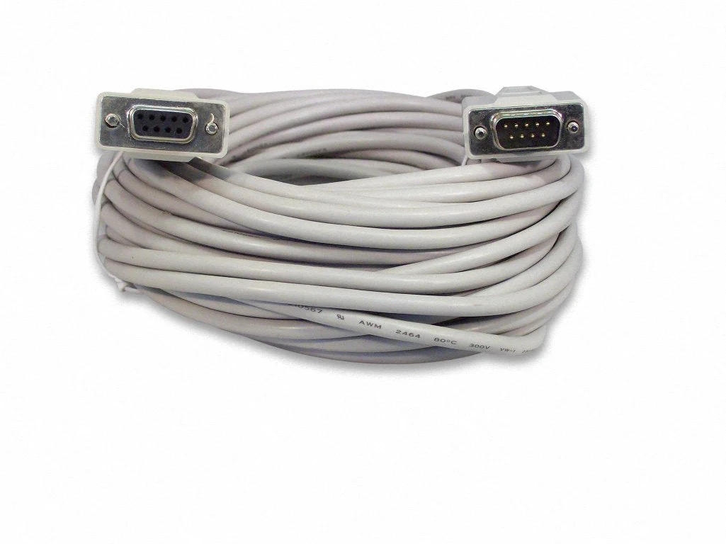 YCS basics 50 Foot DB9 9 Pin Serial / RS232 Male/Female Extension Cable 050 Ft