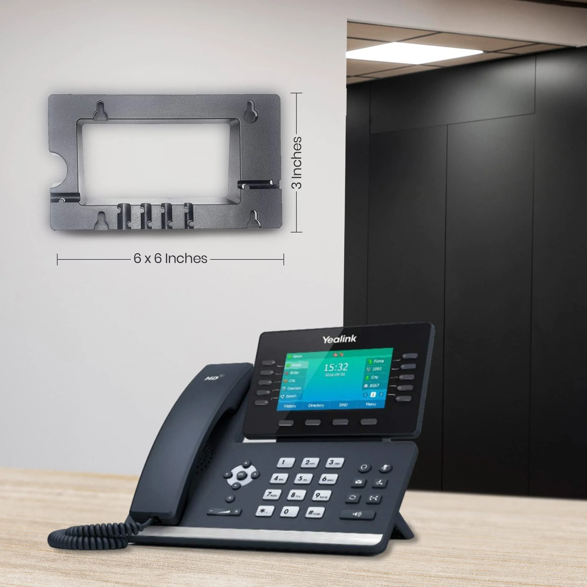 Yealink Wall Mount Bracket for Yealink T48 IP Phones Series - Compatible with Yealink SIP-T48S, T48G, T48U with Global Teck Microfiber Cloth Yealink Wall Mount Bracket for SIP-T48S - Image 4