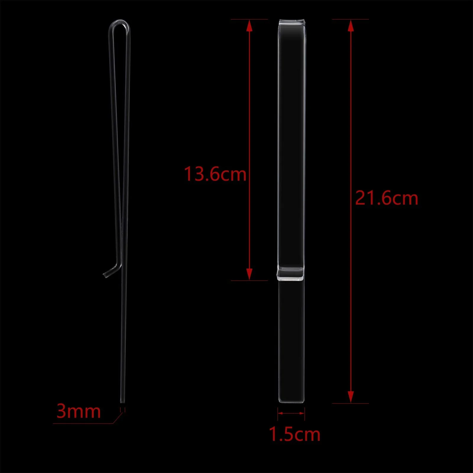 Yeshone Music Stand Clips Music Stand Page Holder Transparent Sheet Holder Clear Acrylic Music Read Clip for Wind for Musician Outdoor (6 Pieces) - Image 2