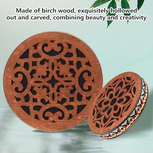 Yinhing Stream Drum, Birch Hand Drum, 8-inch, Onomatopoeia Music, Portable, Handcrafted Authenticity, Artistic Design - Image 4