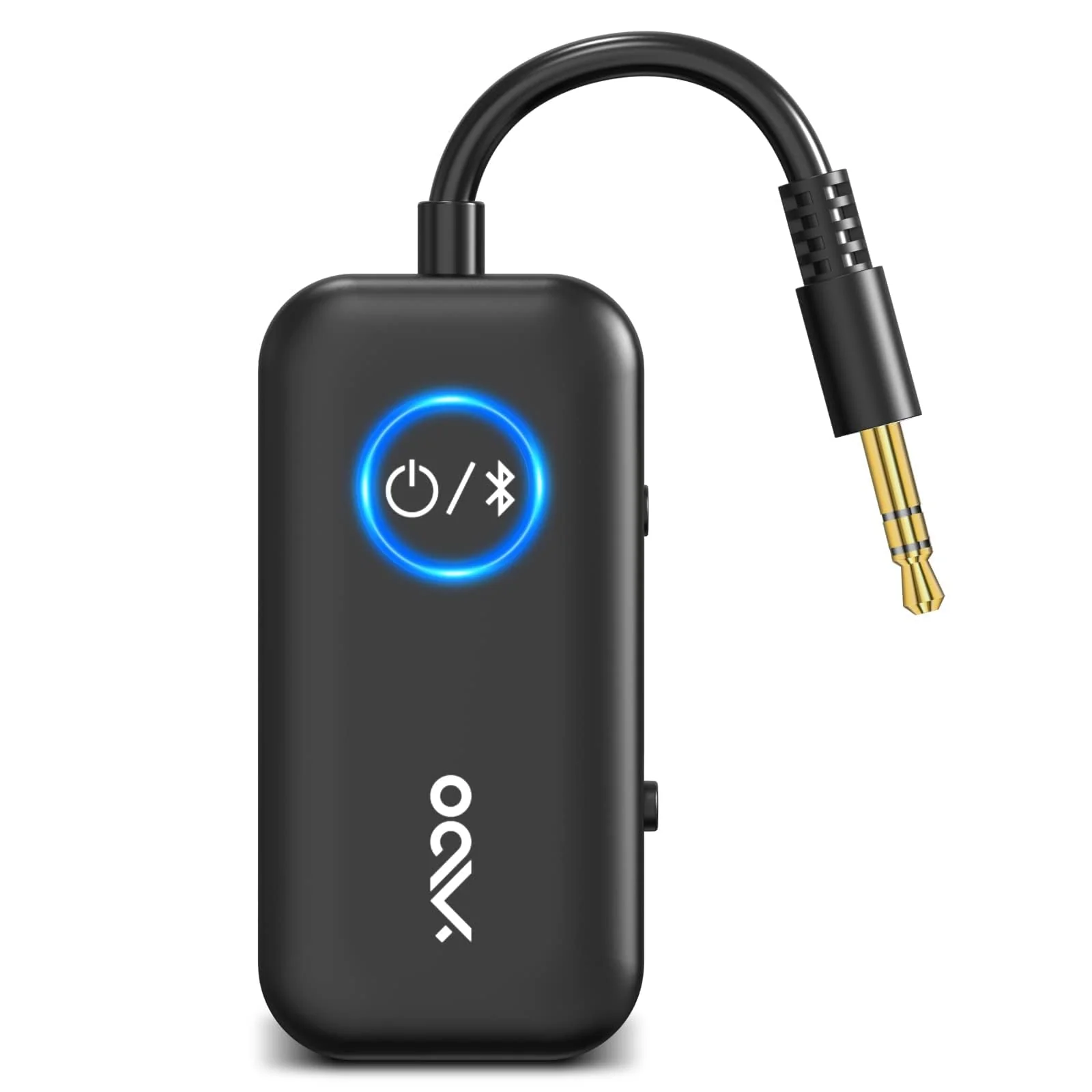 YMOO Bluetooth 5.3 Transmitter Receiver for TV/Airplane to 2 Headphones, Wireless Audio Adapter with Aptx/Aptx-HD Low Latency (<40ms), Aux Connector for Home Stereo/Bluetooth Earbuds/PC/Gym Black