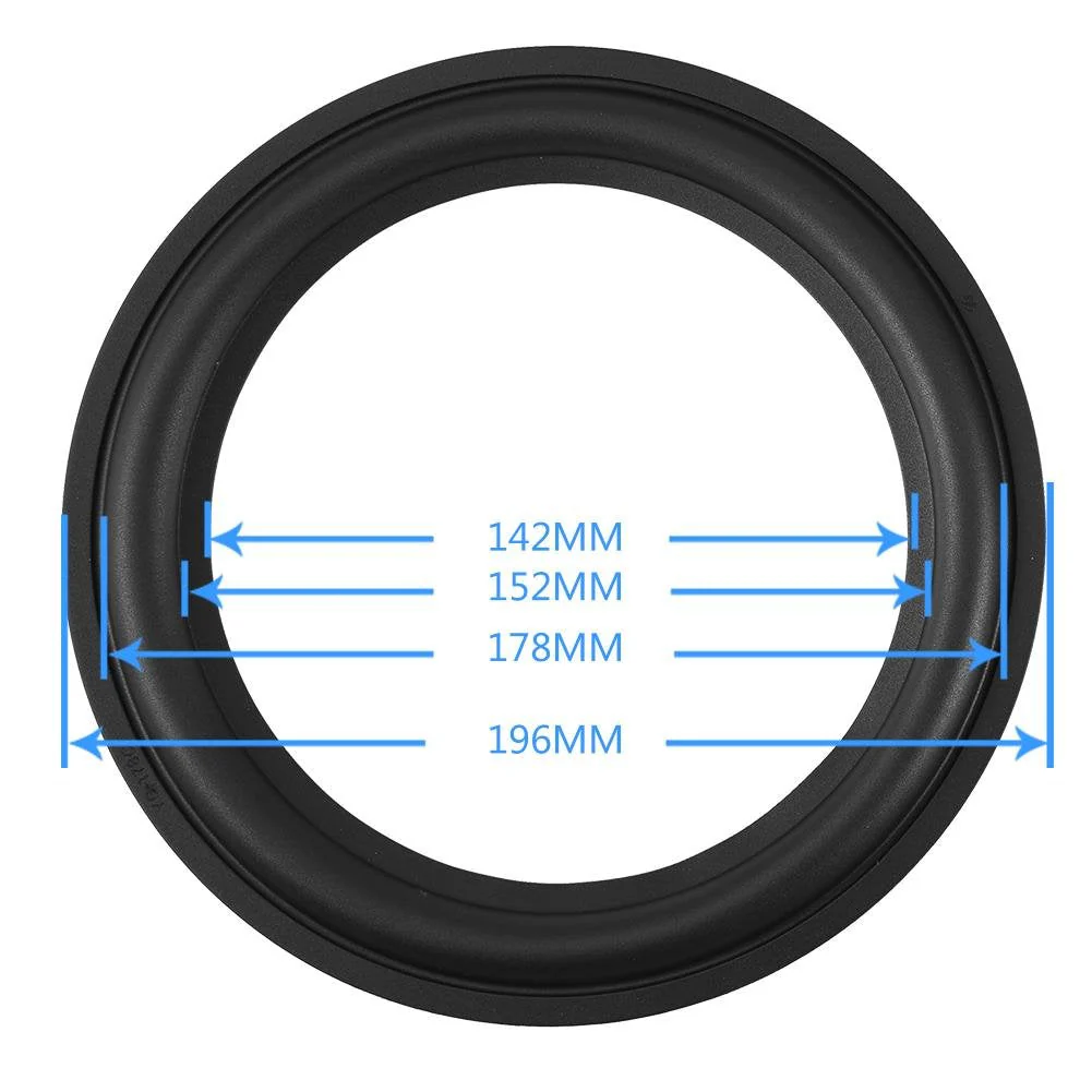 Yoidesu 2pcs Black Color 8 inch Rubber Speaker Surround Rings Replacement Parts for Speaker Repair or DIY,Perforated Rubber Speaker Foam Subwoofer Surround Foam Replacement Parts - Image 5
