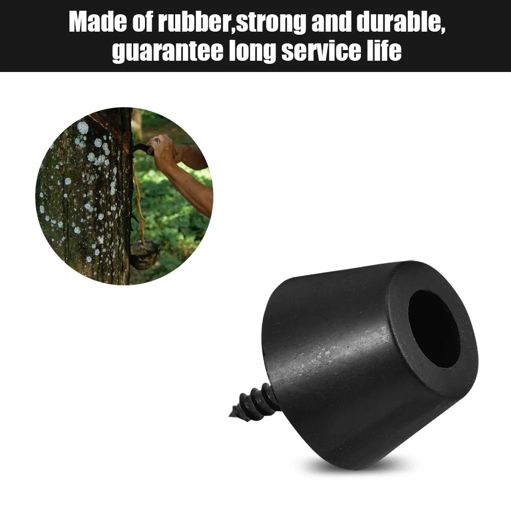 Yosoo- Round Rubber Feet Bumpers, Anti Scratch Screw-on Round Black Rubber Feet Bumpers Pads 8 Pcs 30x20mm Rubber Feet Anti-Vibration Base Pad Stand for Speaker Guitar Amplifier w/Screws - Image 5
