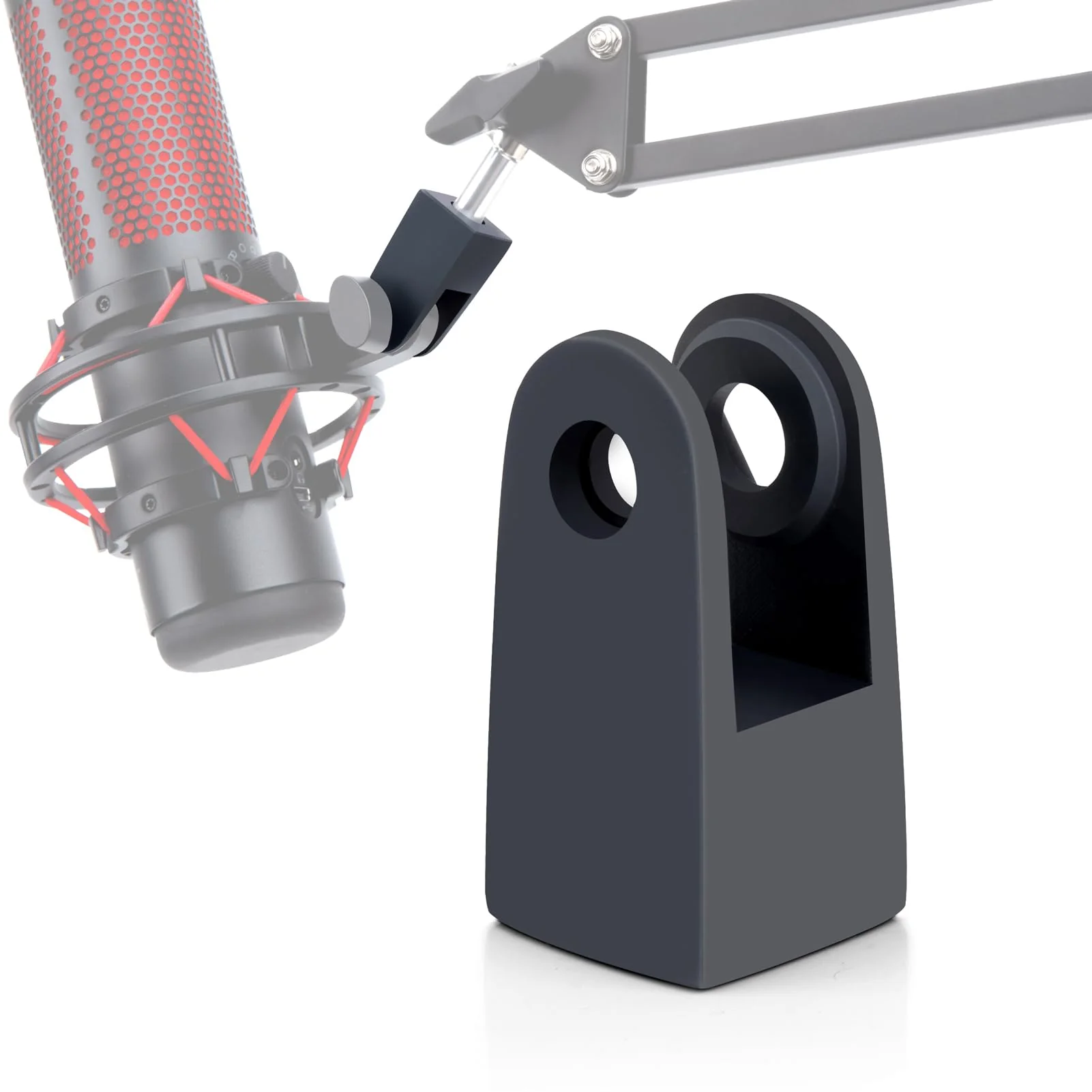YOUSHARES HyperX Quadcast Mount Adapter for HyperX Quadcast s Mic - The HyperX Quadcast Boom Arm Replacement Adapter Get The Reliable Support and Allowing for More Diverse Content Creation Scenarios HyperX Quadcast Adapter