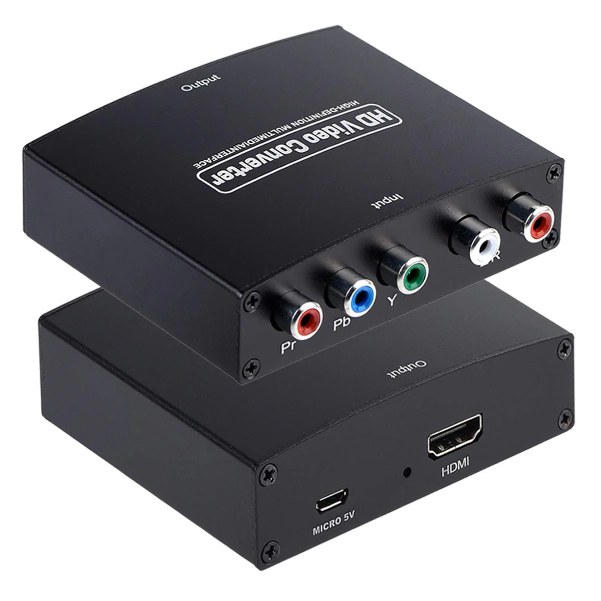 YPbPr to HDMI Converter, Component to HDMI, RGB to HDMI Converter Supports 4K Video Audio Converter Adapter HDMI V1.4 for DVD PSP Xbox 360 PS2 Nintendo to HDTV Monitor and Projector