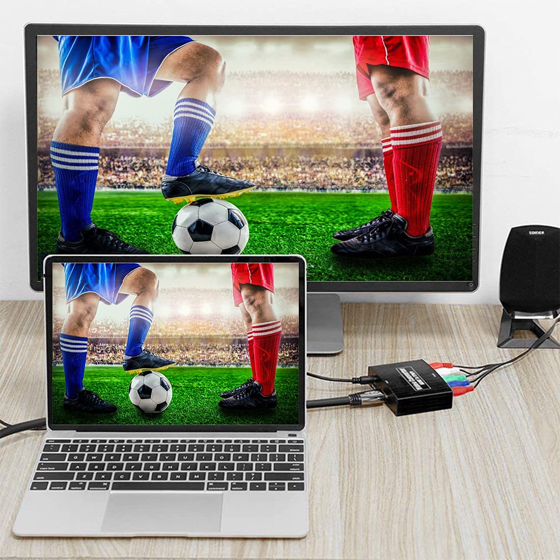 YPbPr to HDMI Converter, Component to HDMI, RGB to HDMI Converter Supports 4K Video Audio Converter Adapter HDMI V1.4 for DVD PSP Xbox 360 PS2 Nintendo to HDTV Monitor and Projector - Image 7