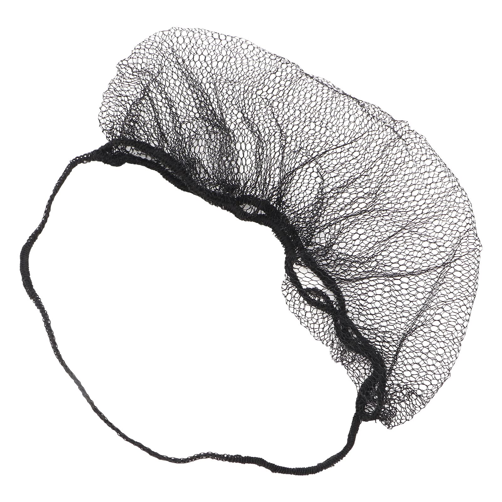 YUYTE Beard Protection Nets, Pack of 100 Nylon Beard Nets, Beard Protection, Disposable Nylon, Elastic, Breathable, Latex-Free, Beard Protection Nets (Black) Black