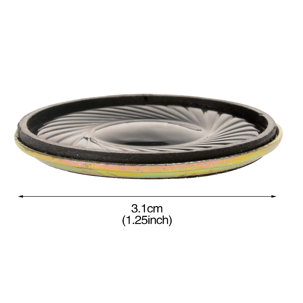 YXQ 1W 8 Ohm Micro Internal Speaker Loudspeaker 2800Hz 31mm Dia Round Metal Shell Wire (4Pcs) - Image 2