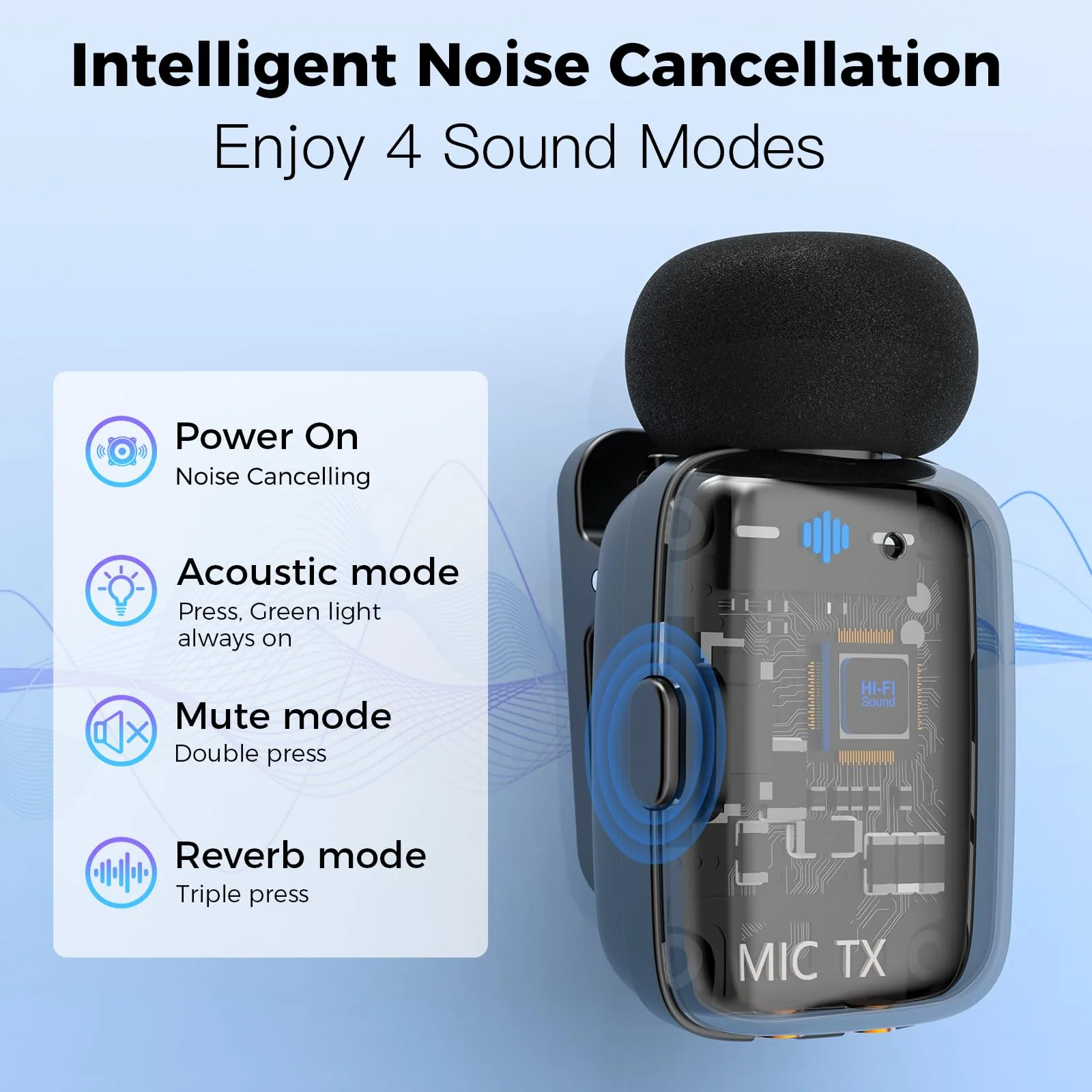 ZealSound TikTok Microphone,Wireless Lavalier Mic for iPhone,iPad,Android(USB-C/Lightning),Mini Mic with Charging Case,Dual Transmitters,Noise Reduction,33H Battery for Vlogging,Podcast,YouTube Video iPhone+USB C - Image 4
