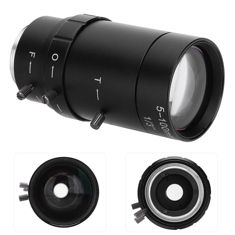 Zoom Camera Lens, 1.3MP Zoom CCTV Lens CS Mount Manual Aperture 5‑100mm Aluminum Alloy Low Distortion High Compatibility HD Lens for Security Camera Default - Image 7