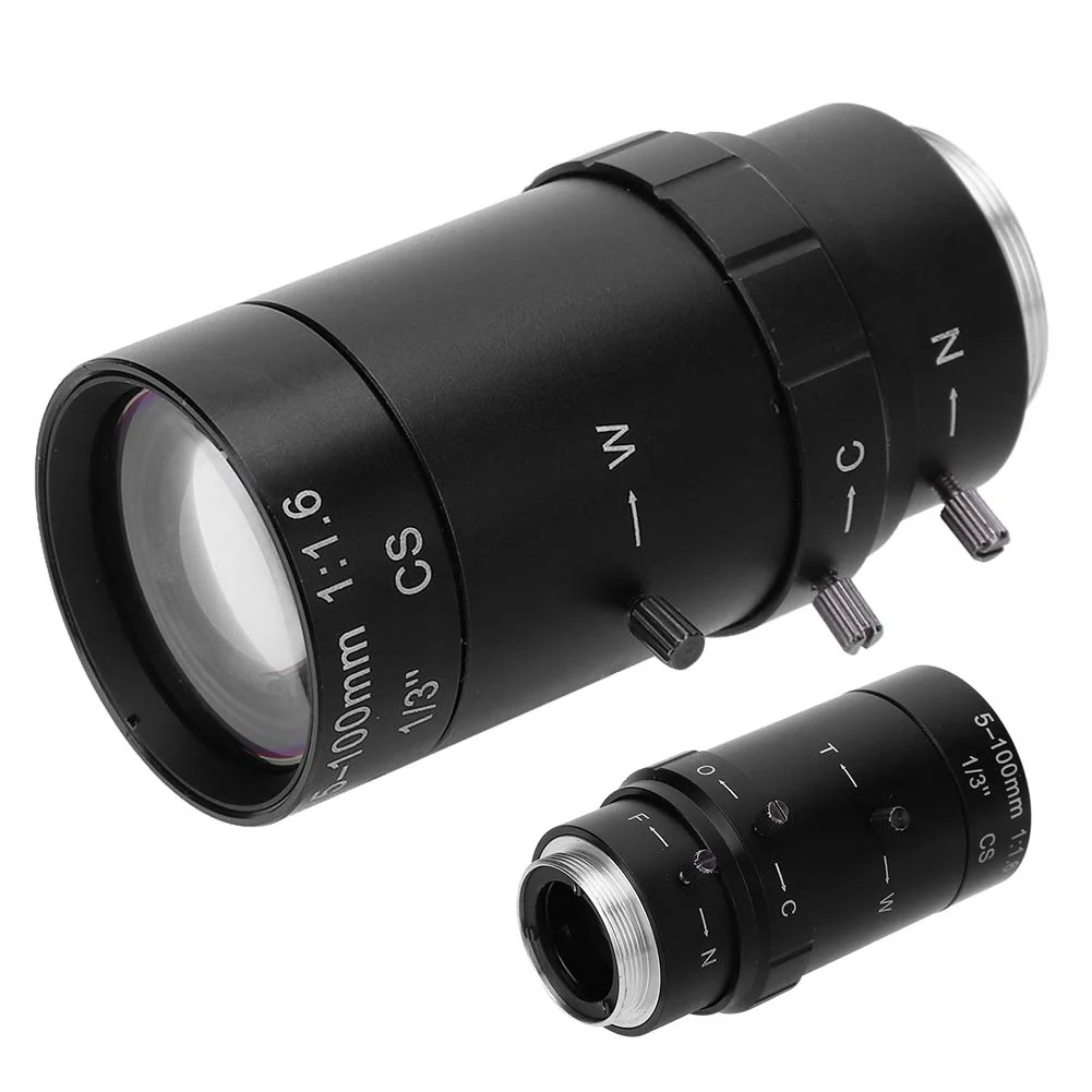 Zoom Camera Lens, 1.3MP Zoom CCTV Lens CS Mount Manual Aperture 5‑100mm Aluminum Alloy Low Distortion High Compatibility HD Lens for Security Camera Default - Image 8