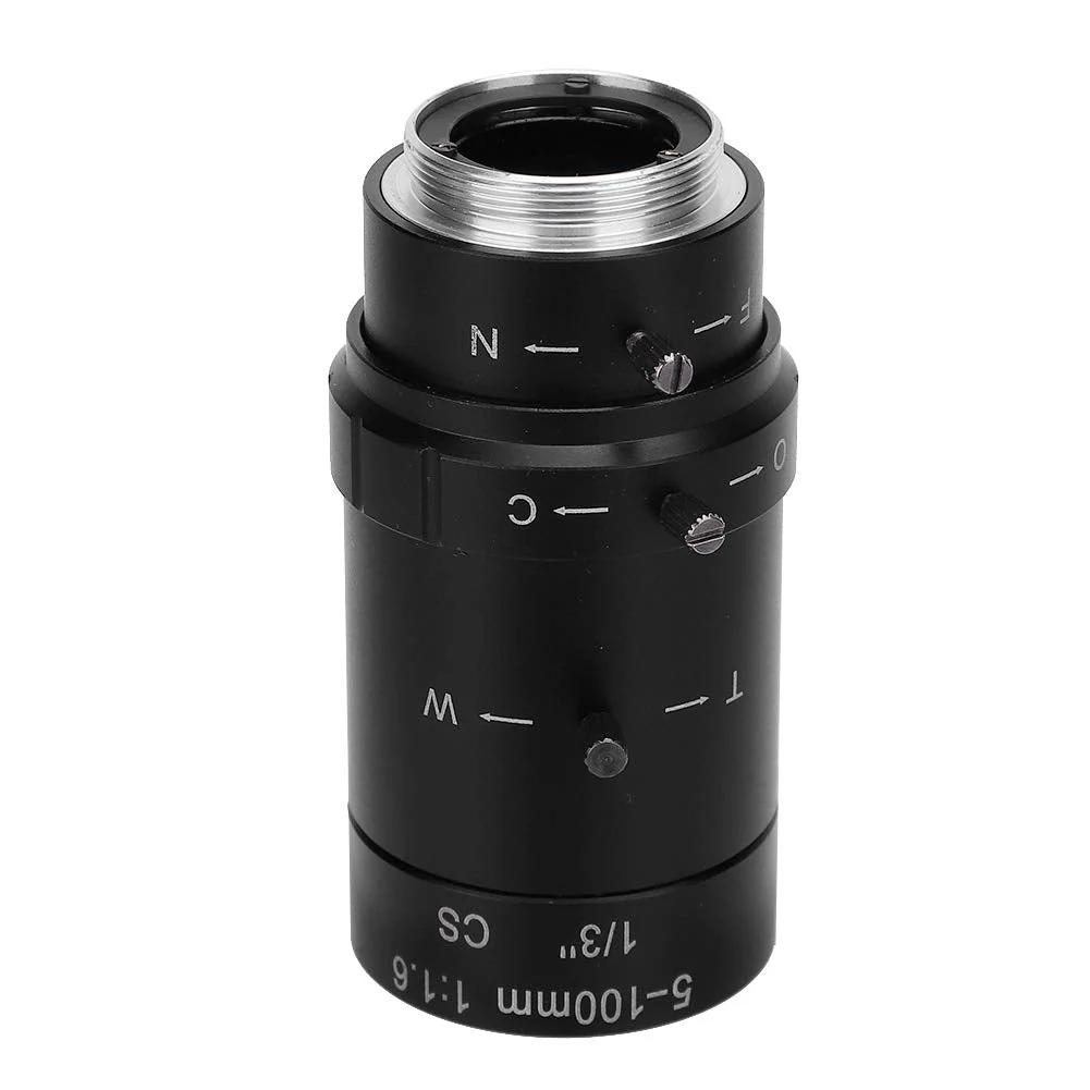 Zoom Camera Lens, 1.3MP Zoom CCTV Lens CS Mount Manual Aperture 5‑100mm Aluminum Alloy Low Distortion High Compatibility HD Lens for Security Camera Default - Image 9