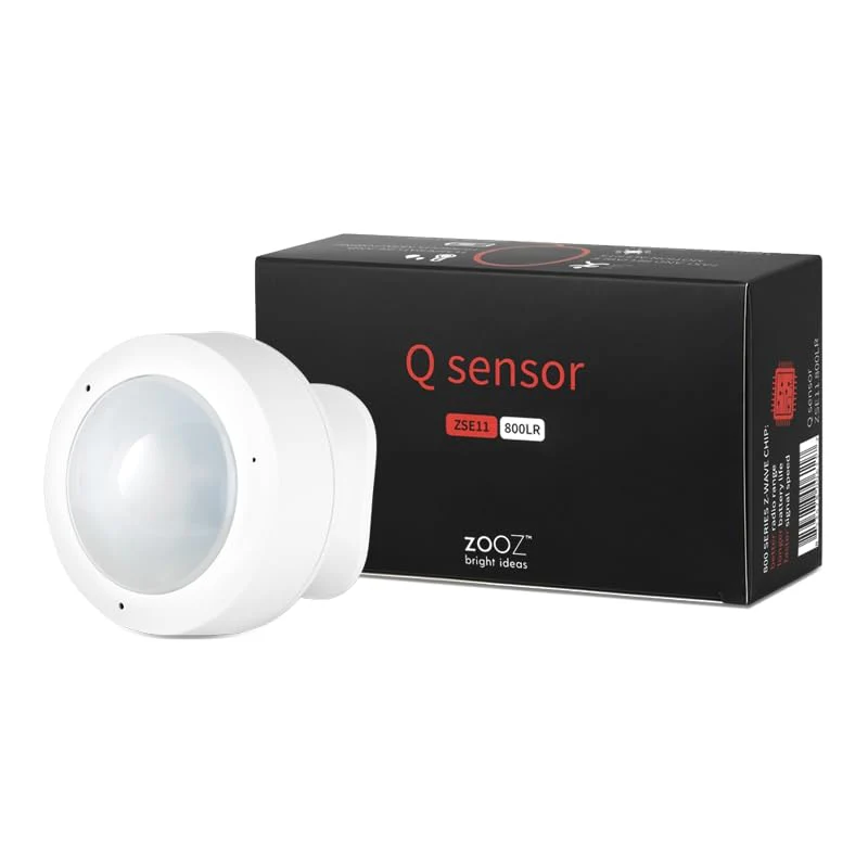 Zooz Z-Wave Long Range Q Sensor ZSE11 800LR | Motion, Temperature, Humidity, Light (Hub Required)