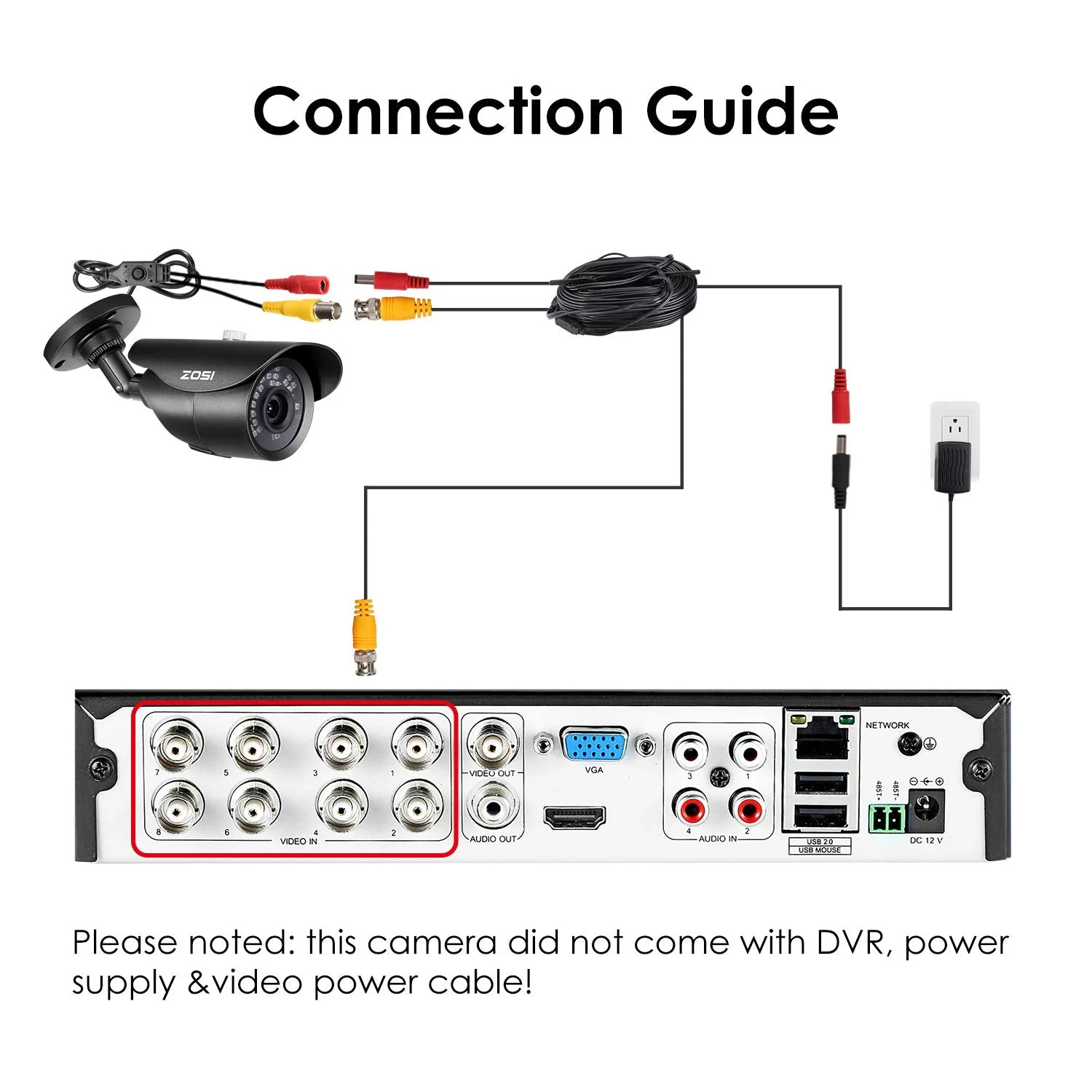 ZOSI 1080P HD 1920TVL Hybrid 4-in-1 TVI/CVI/AHD/960H CVBS CCTV Surveillance Weatherproof Bullet Security Camera 42PCS Infrared LEDs, 120ft IR Distance, For HD-TVI, AHD, CVI, and CVBS/960H analog DVR Wired Cam - Image 4