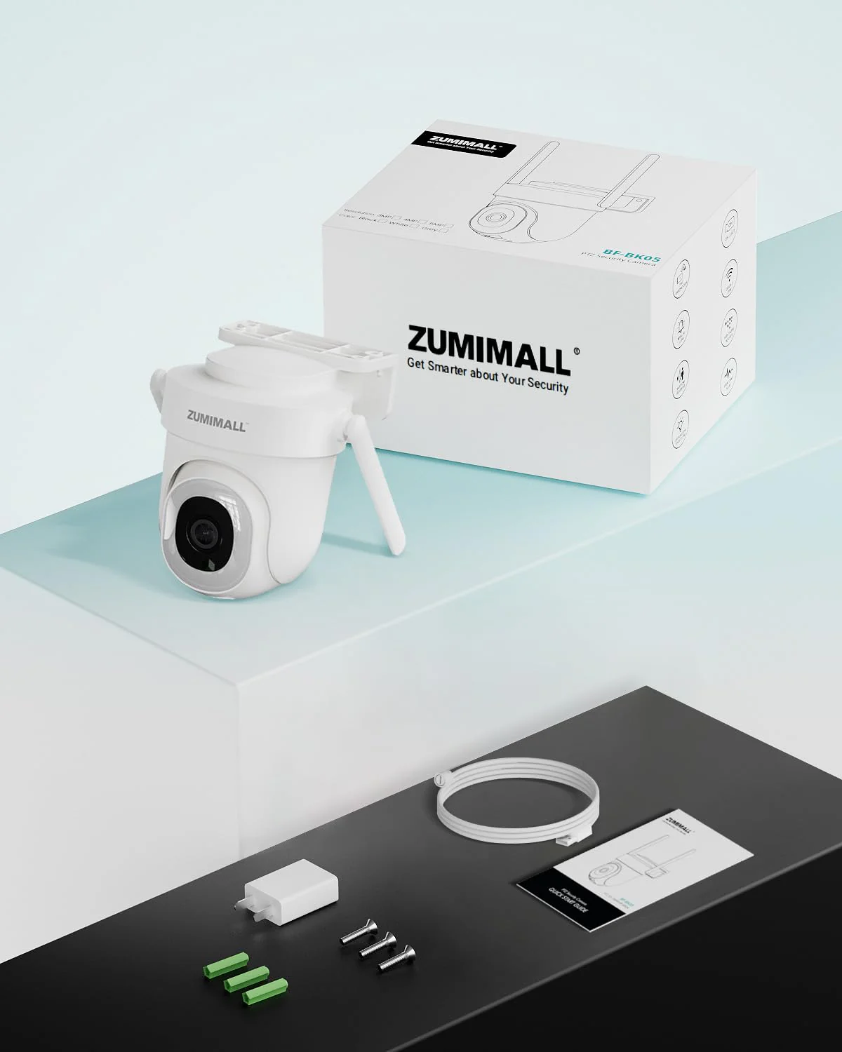 ZUMIMALL 5MP 5G Security Camera Outdoor, 24/7 Recording Security Camera, WiFi Cameras for Home Security Outdoor, Plug-in Power, 360° Auto Tracking, Noise Detect, SD Card&Cloud, Works with Alexa, IP66 White 5G+5MP - Image 7